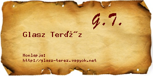Glasz Teréz névjegykártya